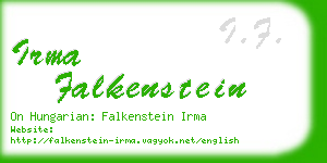 irma falkenstein business card